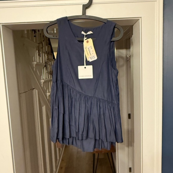 Chic Asymmetrical Blue Women's Shirt - Picture 12 of 12